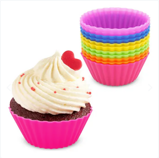 12 Moldes Para Cupcakes Silicona