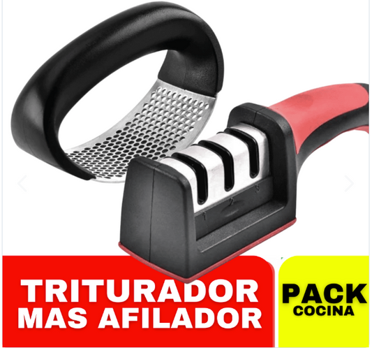 Afilador De Cuchillo Mas Moledor De Ajo
