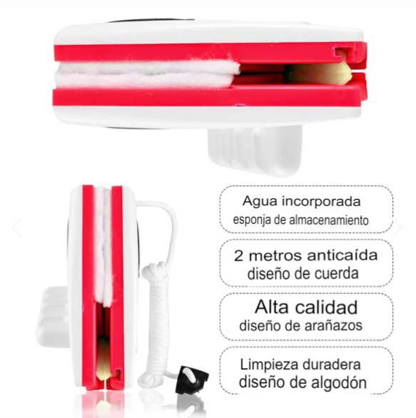 Escoba Limpiadora de Ventanas con Imanes